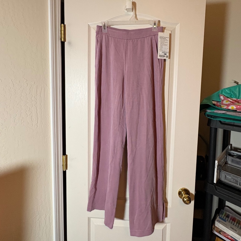 Softstreme High-Rise Wide-Leg Pique Pant Regular Size Small, Color: LVLX